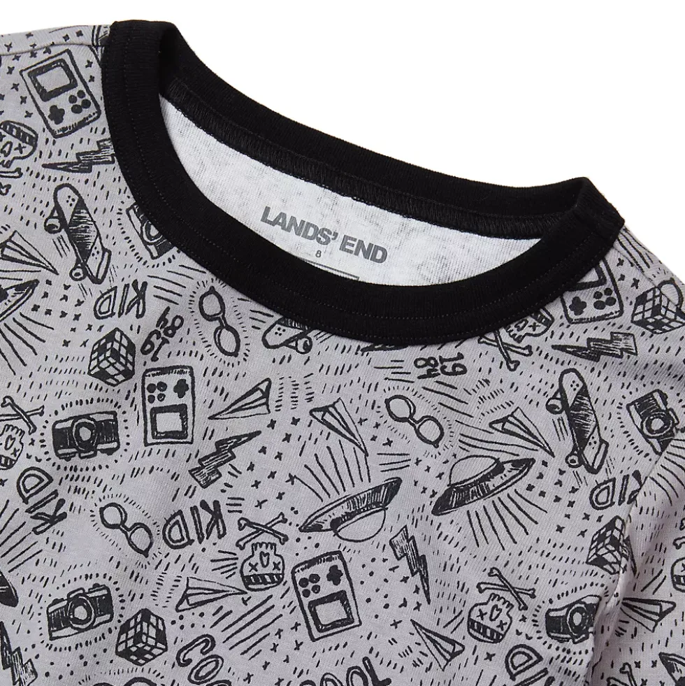 Kids Long Sleeve Top and Bottom Snug Fit Pajama Set