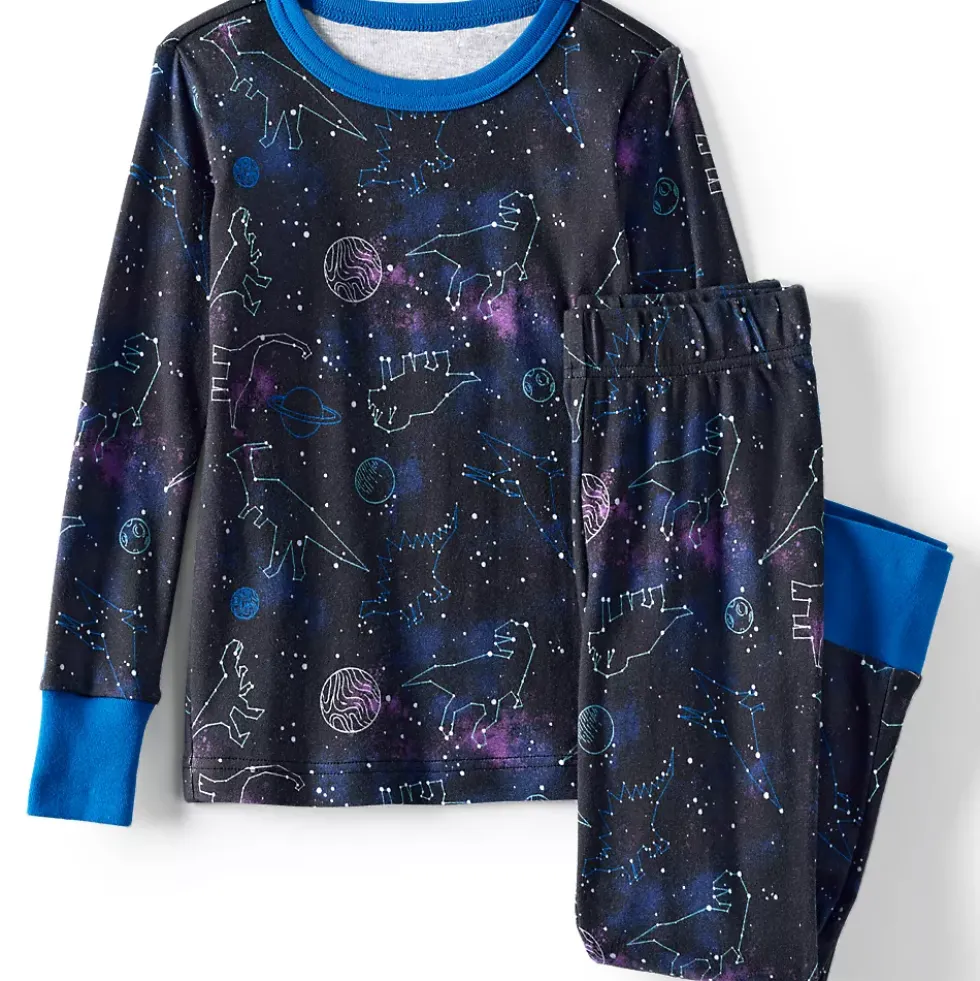 Kids Long Sleeve Top and Bottom Snug Fit Pajama Set