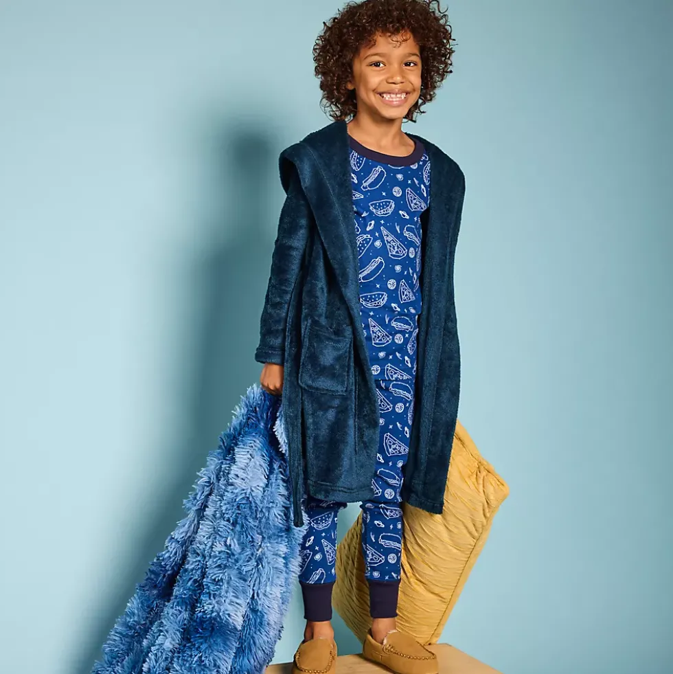 Kids Long Sleeve Top and Bottom Snug Fit Pajama Set