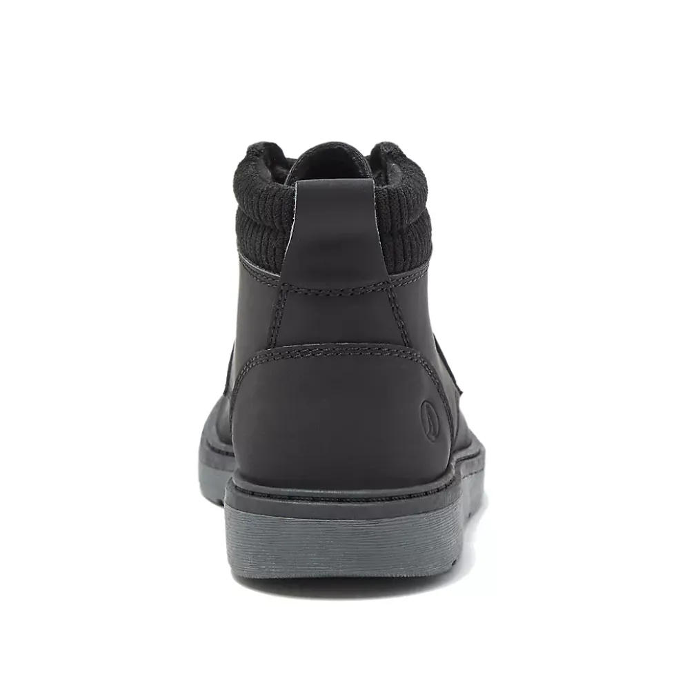Kids Moc Toe Flannel Lined Lace Up Boots