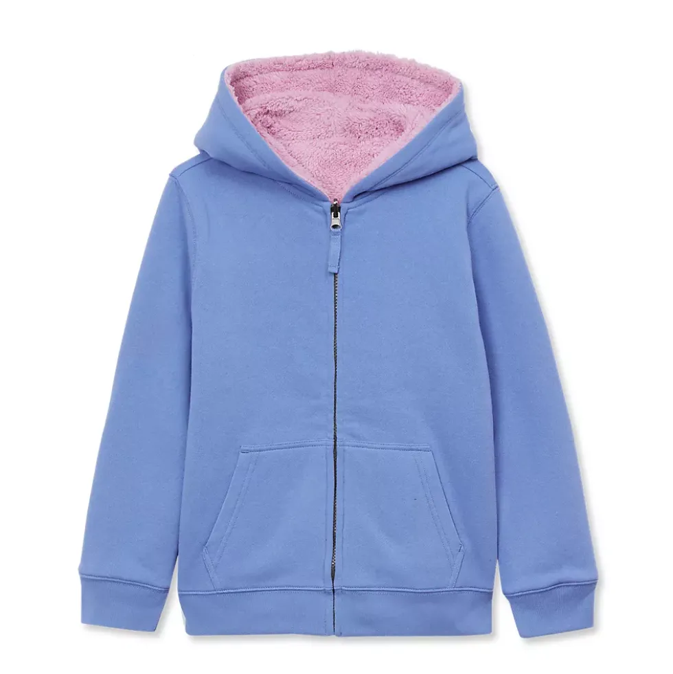 Kids Reversible Sherpa Fleece Hoodie