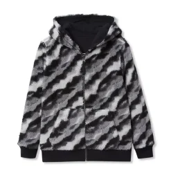 Kids Reversible Sherpa Fleece Hoodie