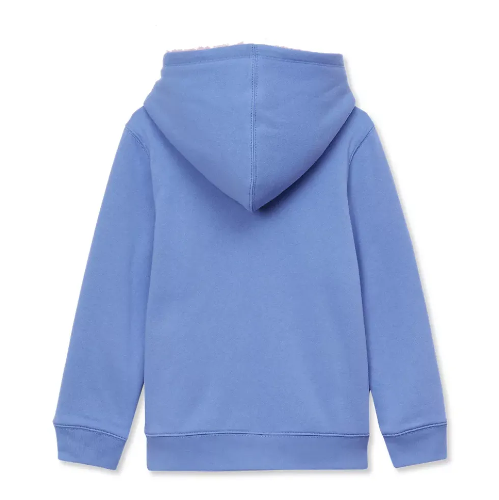 Kids Reversible Sherpa Fleece Hoodie