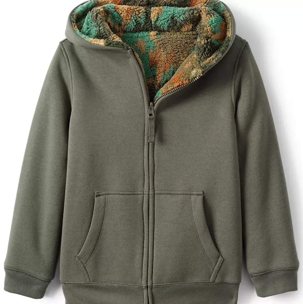 Kids Reversible Sherpa Fleece Hoodie