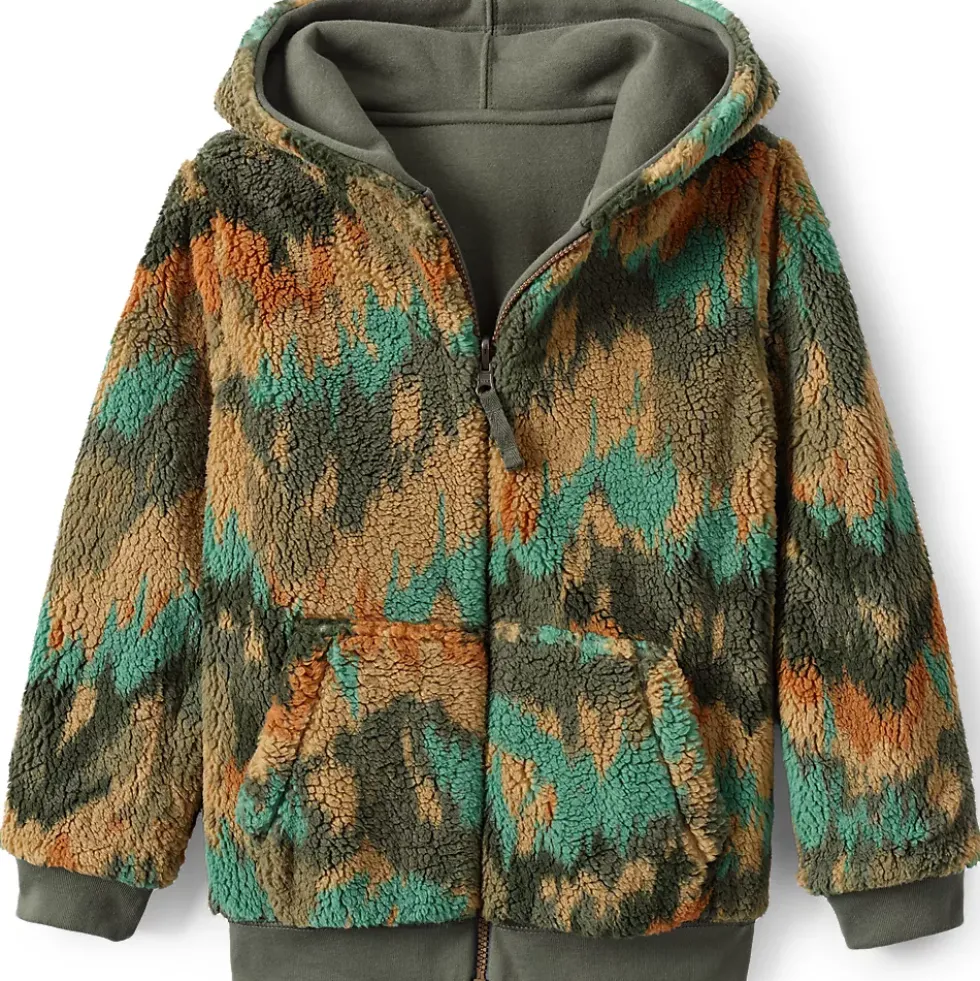 Kids Reversible Sherpa Fleece Hoodie