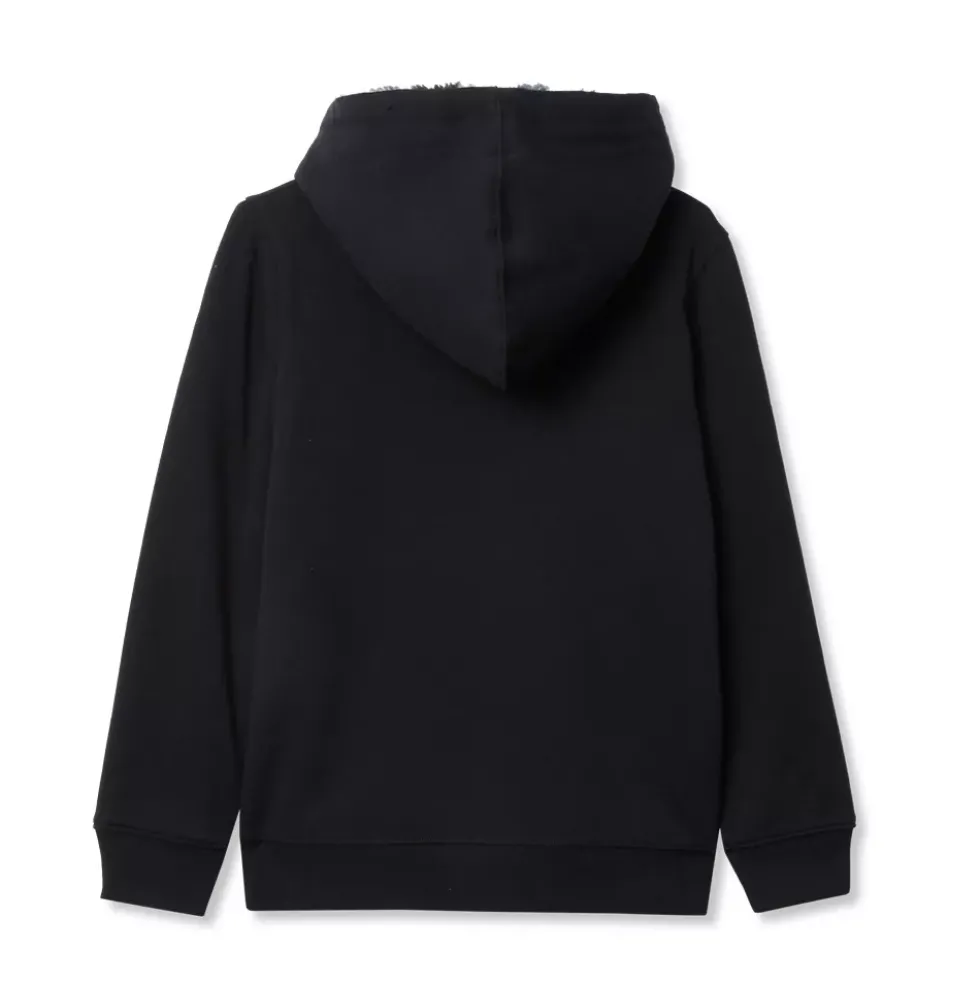 Kids Reversible Sherpa Fleece Hoodie