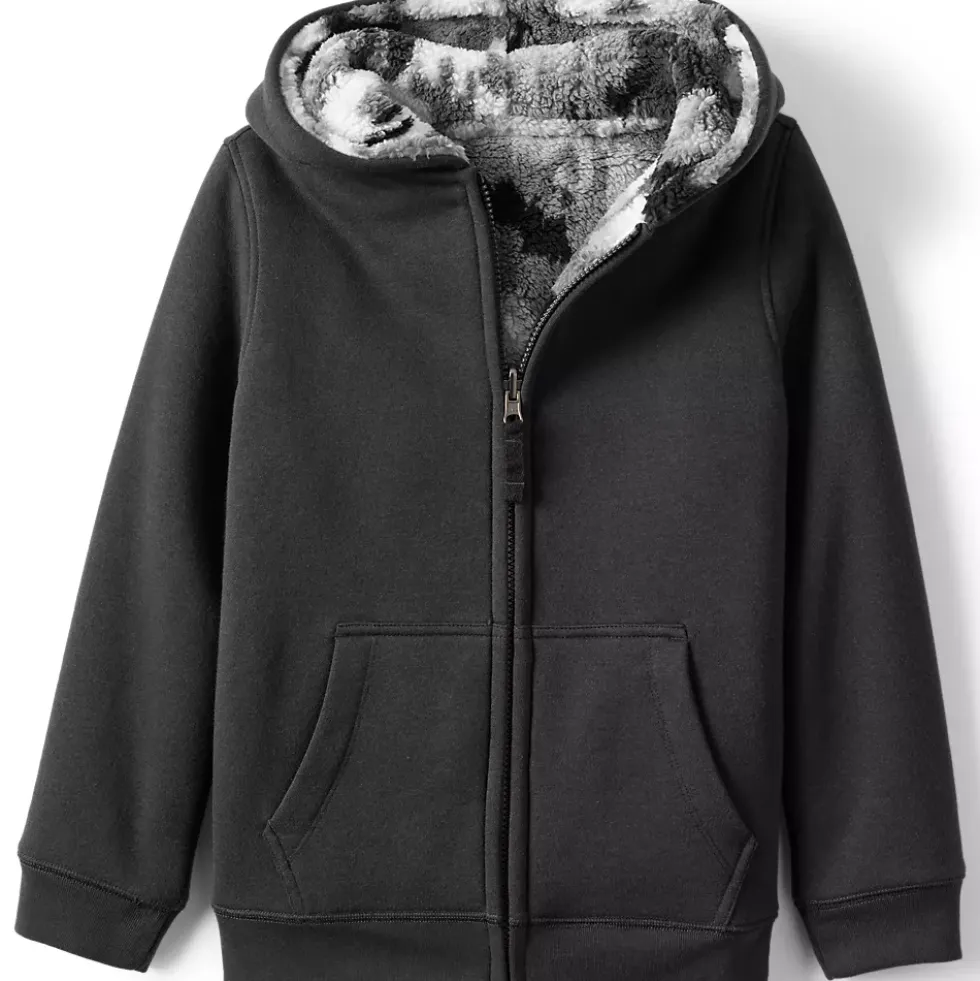 Kids Reversible Sherpa Fleece Hoodie