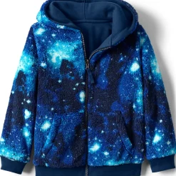 Kids Reversible Sherpa Fleece Hoodie