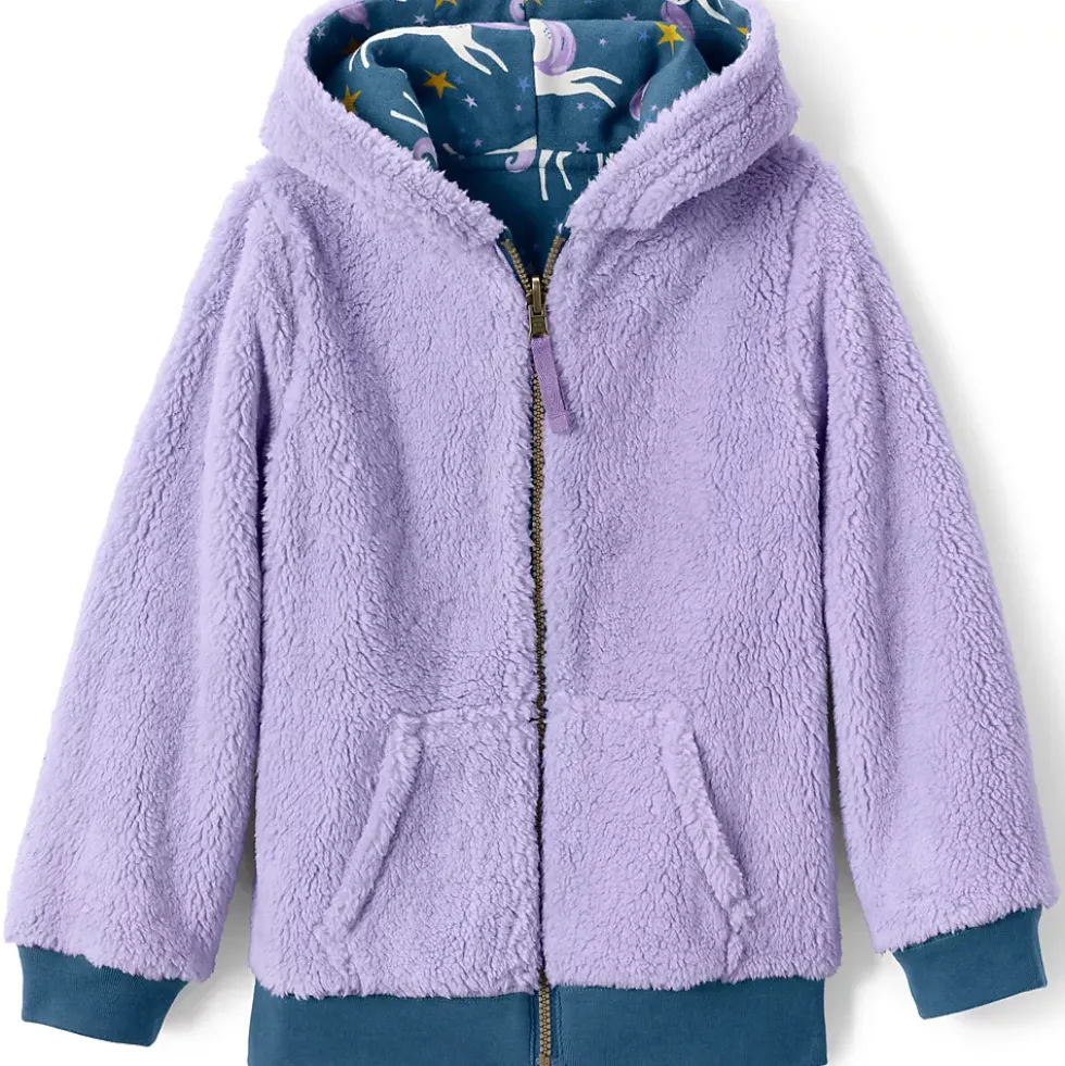 Kids Reversible Sherpa Fleece Hoodie