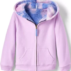 Kids Reversible Sherpa Fleece Hoodie
