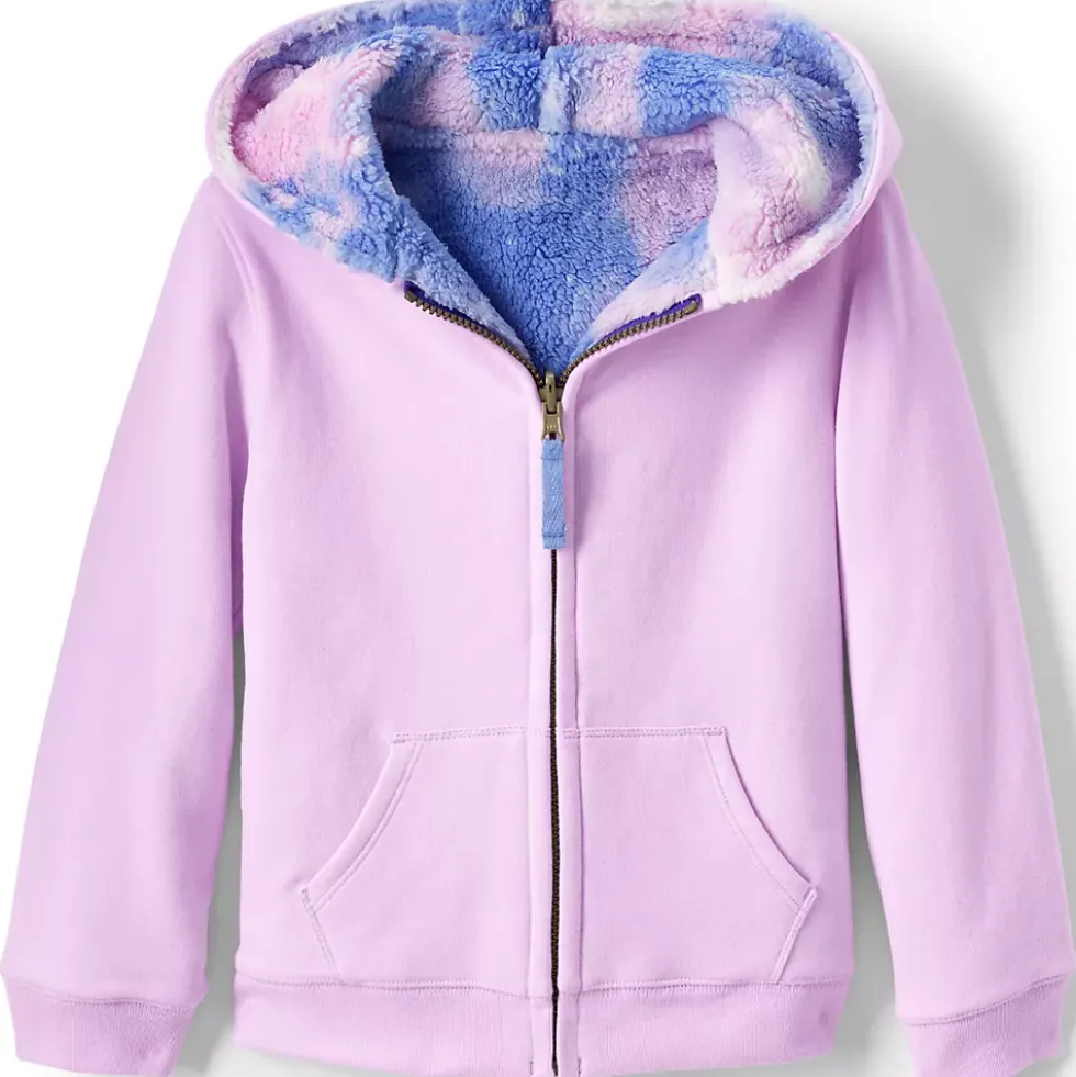 Kids Reversible Sherpa Fleece Hoodie