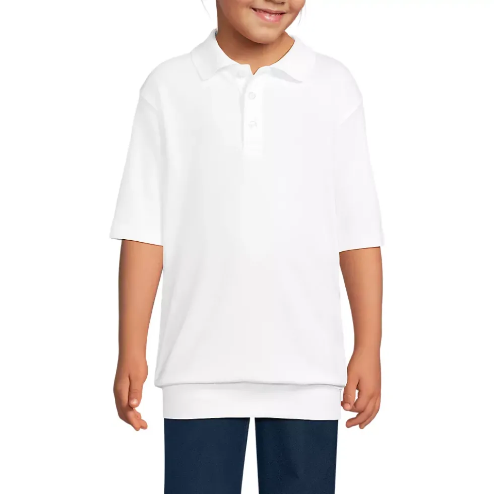 Kids Short Sleeve Banded Bottom Polo Shirt