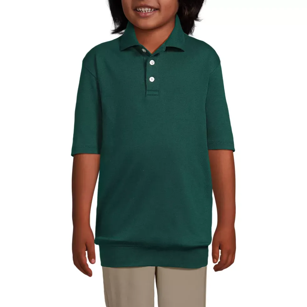 Kids Short Sleeve Banded Bottom Polo Shirt