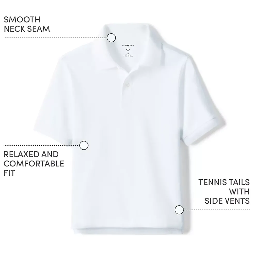 Kids Short Sleeve Interlock Polo Shirt