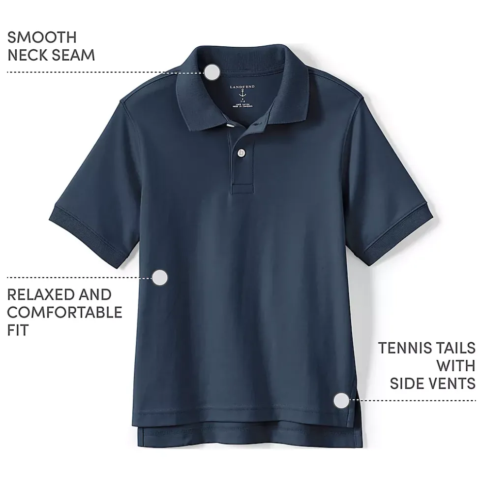 Kids Short Sleeve Interlock Polo Shirt