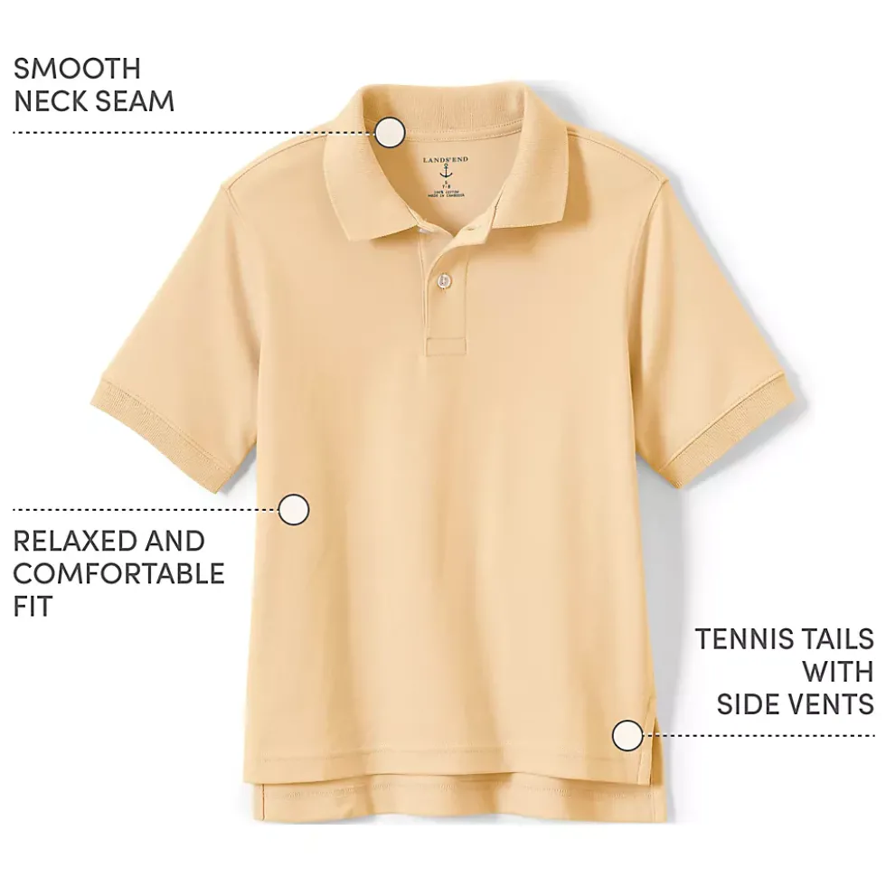 Kids Short Sleeve Interlock Polo Shirt