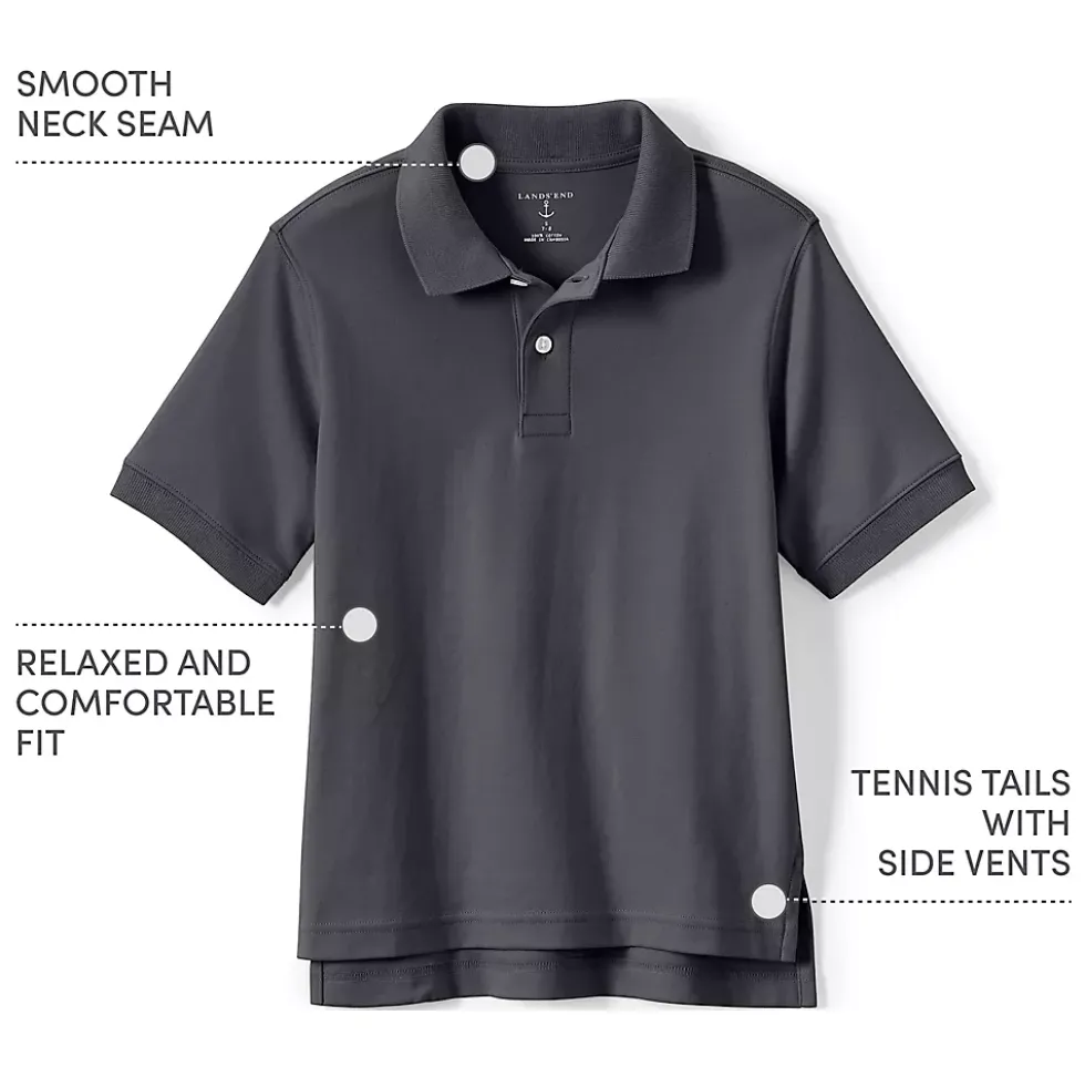 Kids Short Sleeve Interlock Polo Shirt