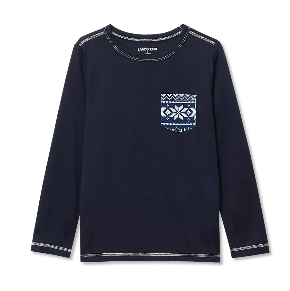 Kids Soft Jersey Pocket Sleep Top