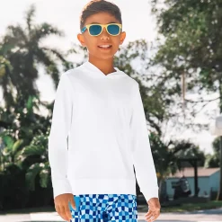 Kids Sunshade UPF 50 Chlorine Resistant Long Sleeve Sun Hoodie Rash Guard