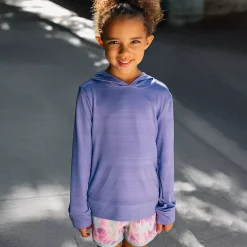 Kids Sunshade UPF 50 Chlorine Resistant Long Sleeve Sun Hoodie Rash Guard