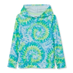 Kids Sunshade UPF 50 Chlorine Resistant Long Sleeve Sun Hoodie Rash Guard