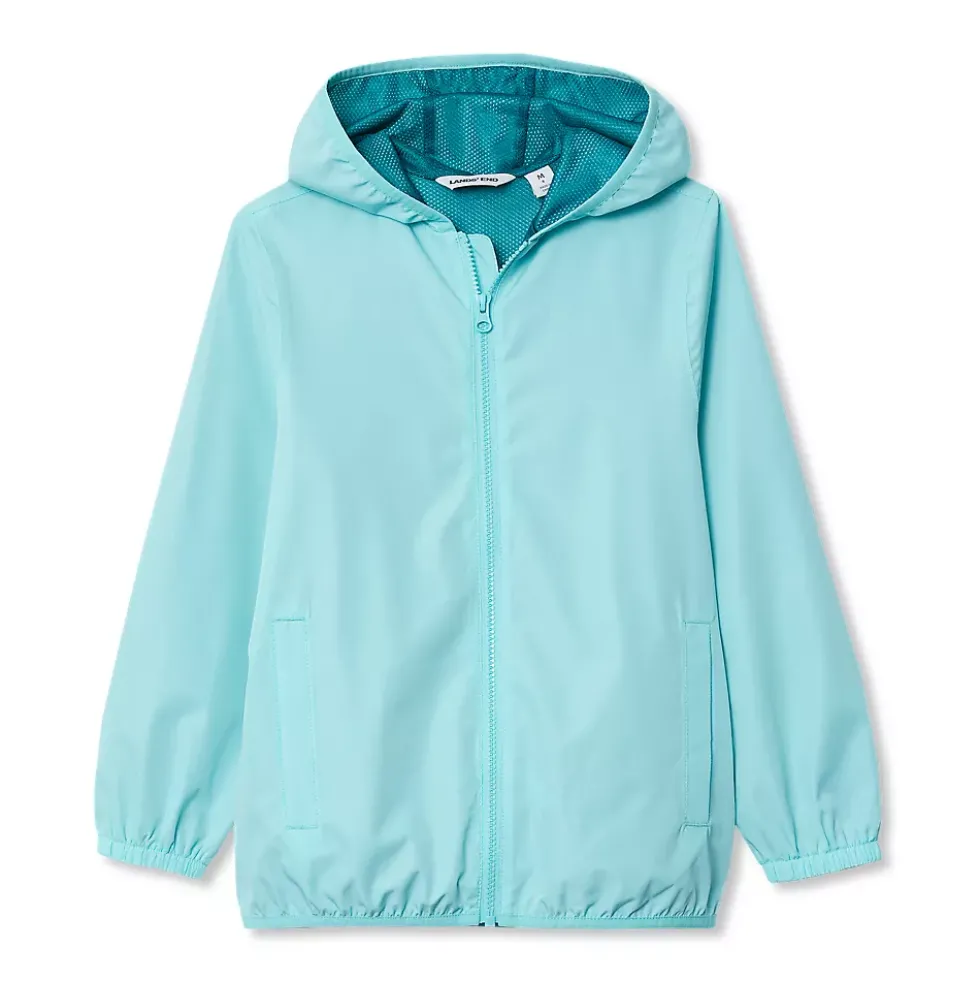 Kids Waterproof Hooded Packable Rain Jacket