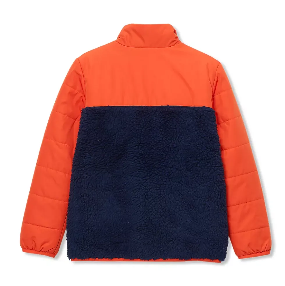 Kids Water Resistant Mixed Media Insulated Jacket