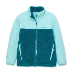 Kids Water Resistant Mixed Media Insulated Jacket