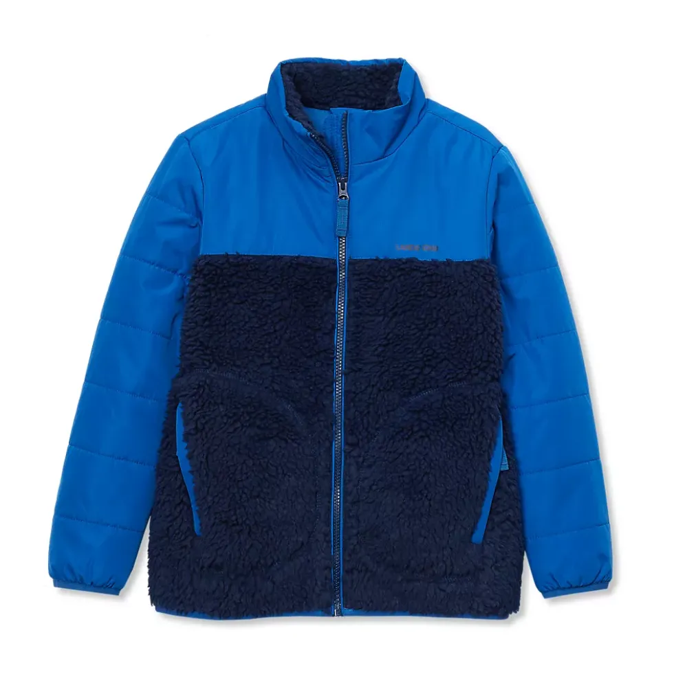 Kids Water Resistant Mixed Media Insulated Jacket