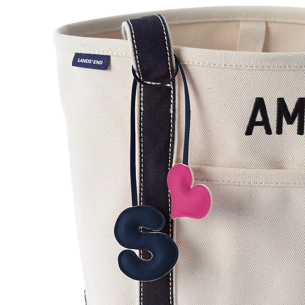 Letter A Faux Leather Bag Charm