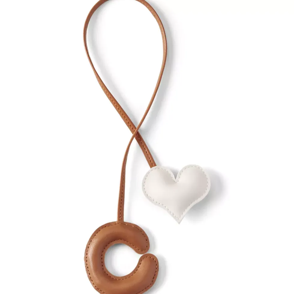 Letter A Faux Leather Bag Charm
