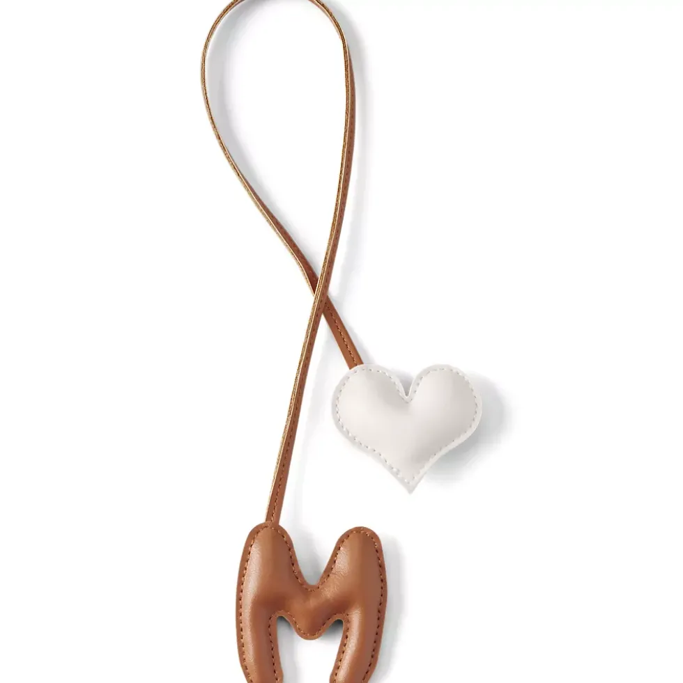 Letter A Faux Leather Bag Charm