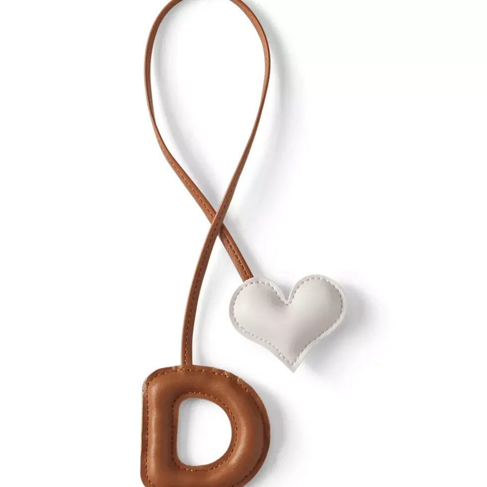 Letter A Faux Leather Bag Charm