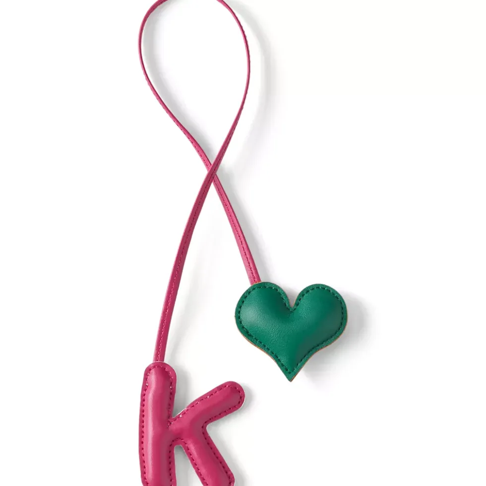 Letter A Faux Leather Bag Charm