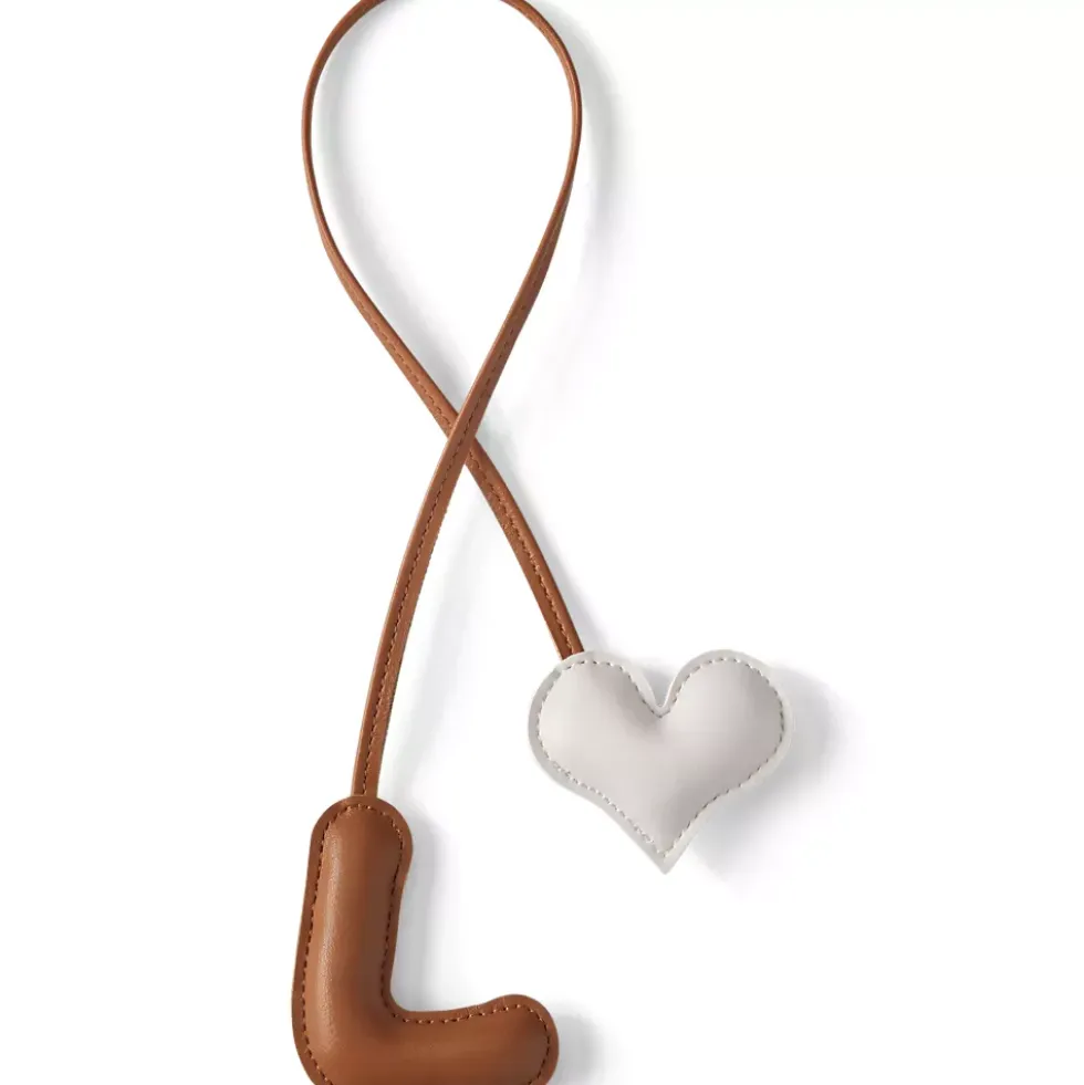 Letter A Faux Leather Bag Charm