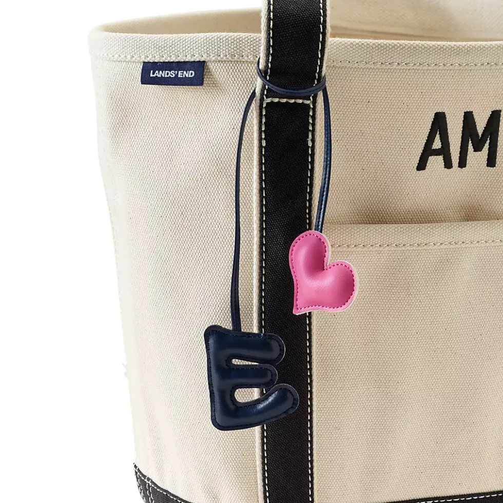 Letter A Faux Leather Bag Charm