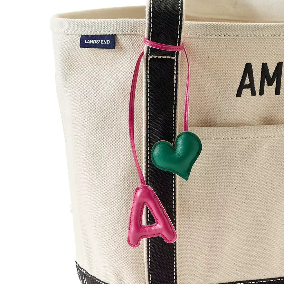 Letter A Faux Leather Bag Charm