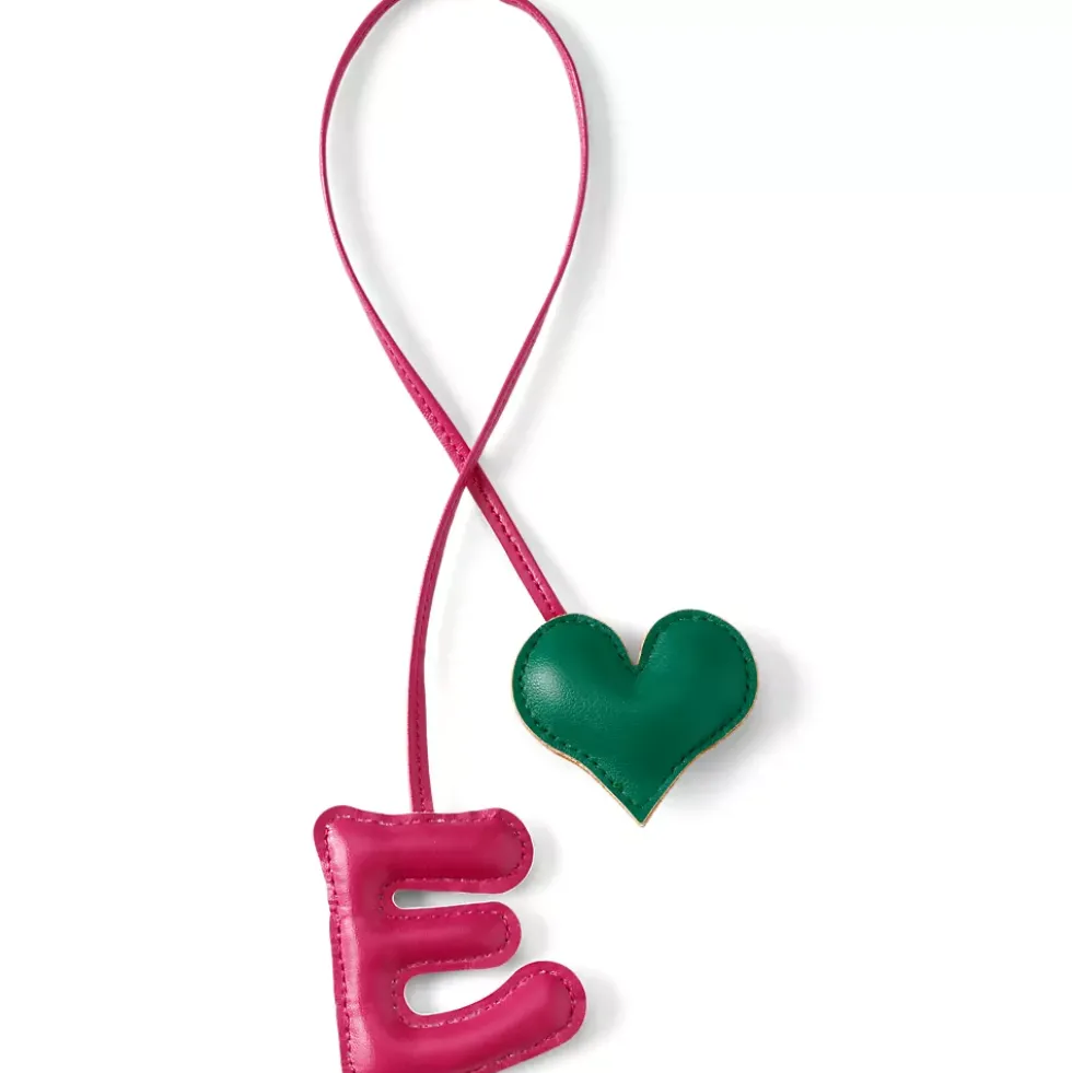 Letter A Faux Leather Bag Charm