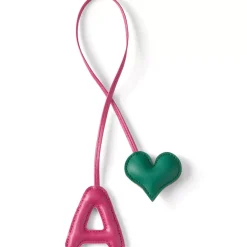 Letter A Faux Leather Bag Charm