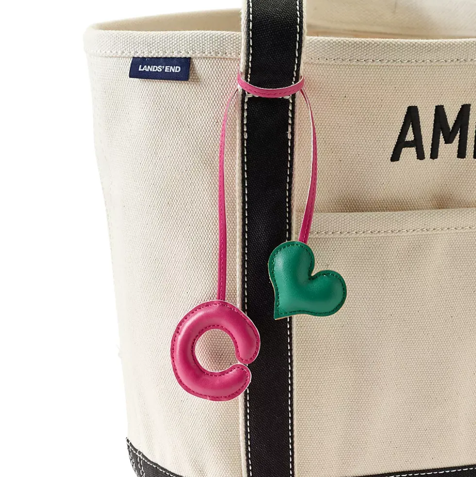 Letter A Faux Leather Bag Charm