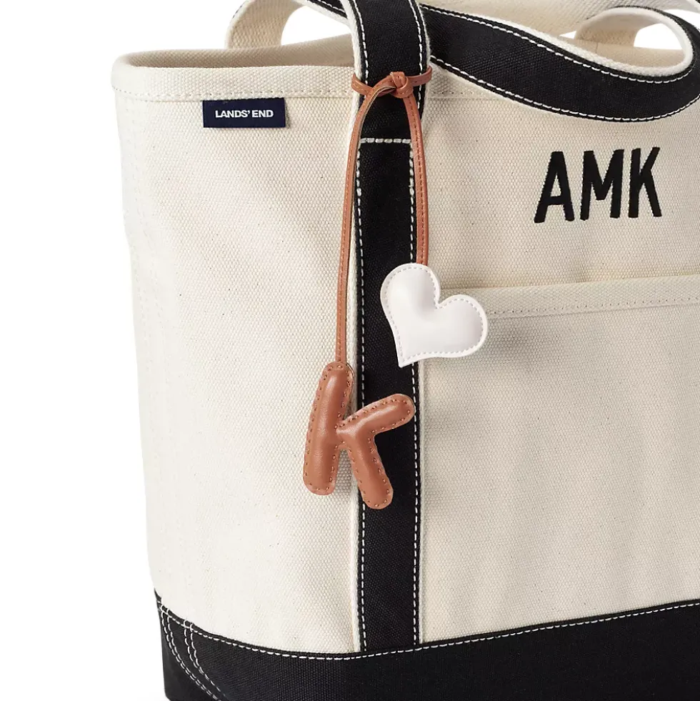 Letter A Faux Leather Bag Charm