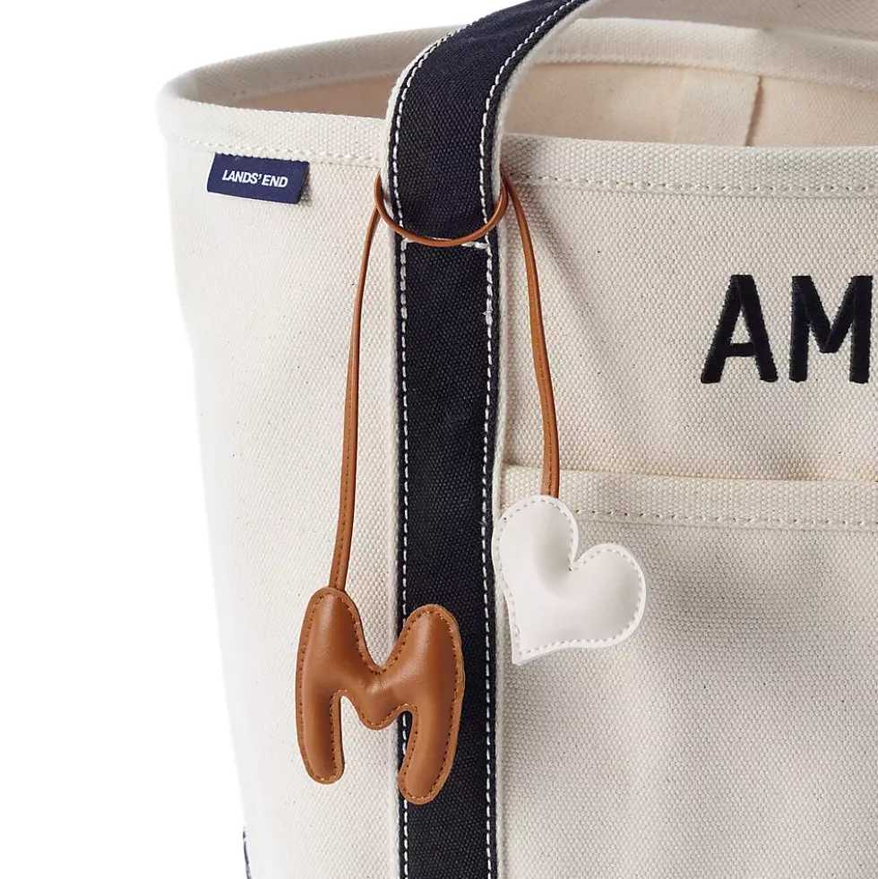 Letter A Faux Leather Bag Charm