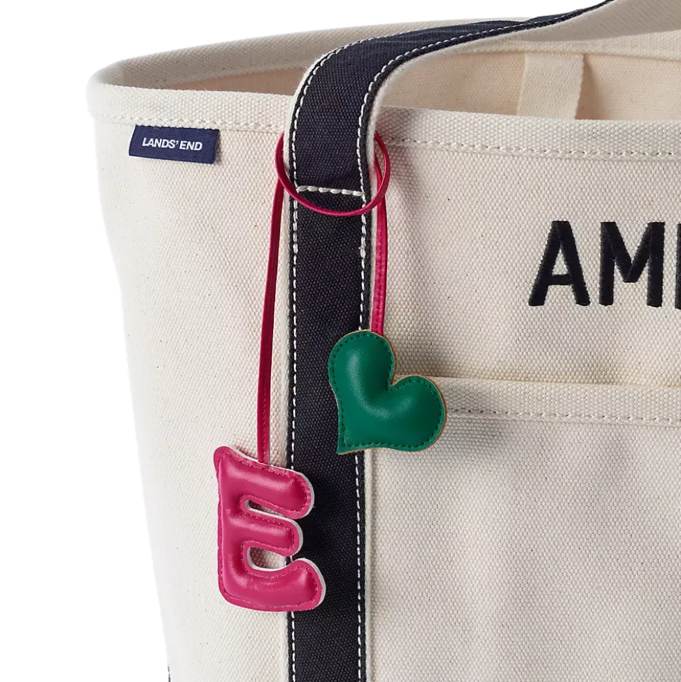 Letter A Faux Leather Bag Charm