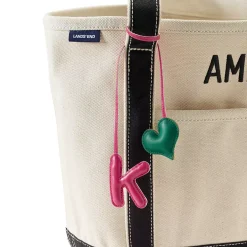 Letter A Faux Leather Bag Charm