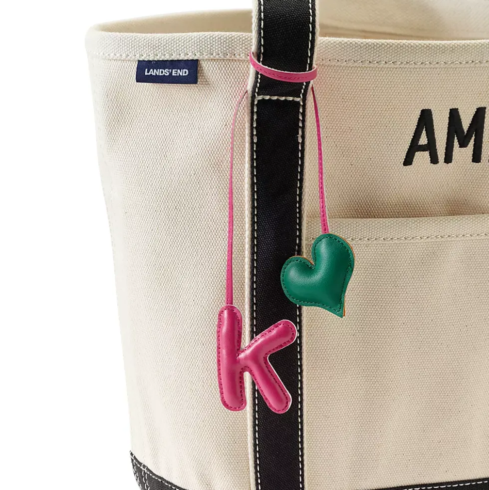 Letter A Faux Leather Bag Charm