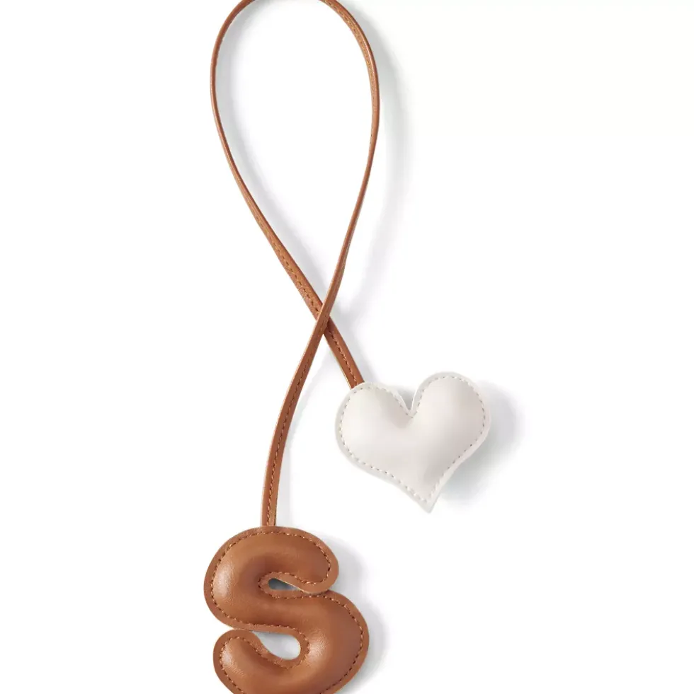 Letter A Faux Leather Bag Charm