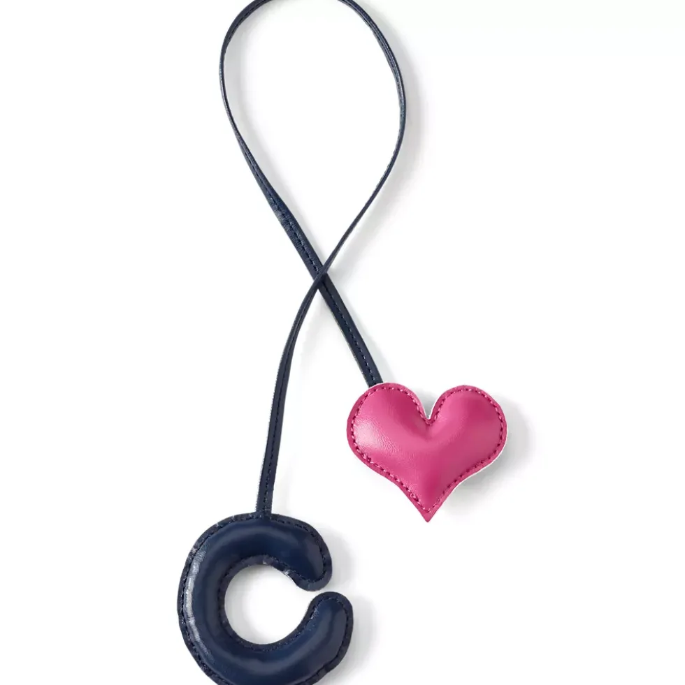 Letter A Faux Leather Bag Charm