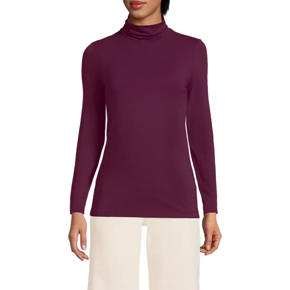 Lightweight Jersey Long Sleeve Turtleneck