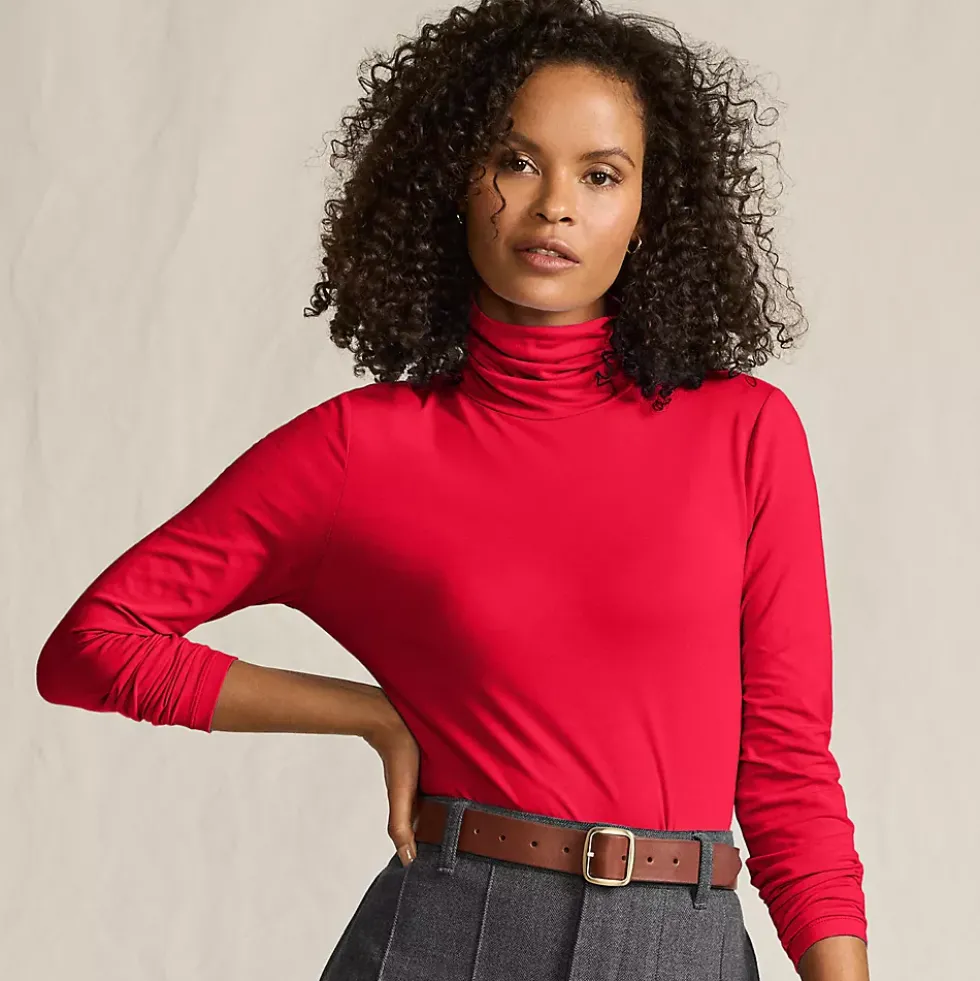 Lightweight Jersey Long Sleeve Turtleneck