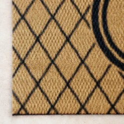 Matterly Neighburly Monogrammed Doormat Argyle